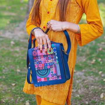 Blue Vibrant Crossbody Bag