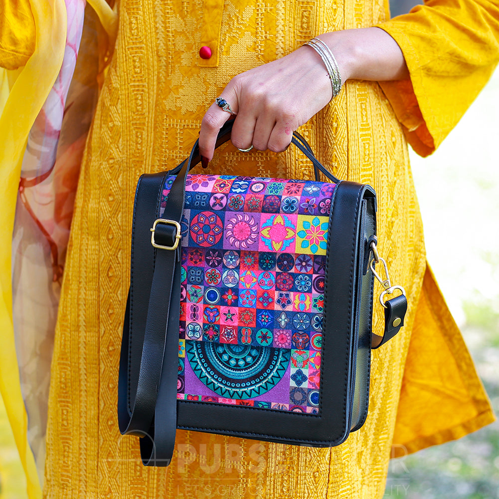 Black Vibrant Crossbody Bag