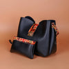 Classy 2 PCs Black Shoulder Ba
